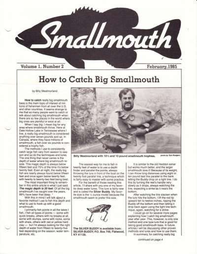 Smallmouth Magazine Vol 1 Issue 2 Feb 1985 page 1