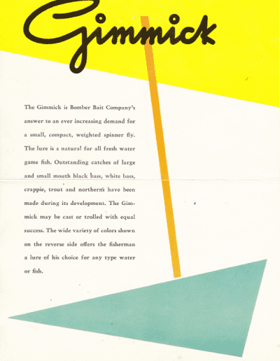 1953 Bomber Lures Catalog Page 8 insert. Photo Terry Battisti.