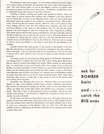 1953 Bomber Lures Catalog Page 2. Photo Terry Battisti.