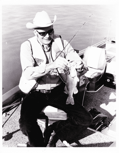 1979 Bass Masters Classic, Lake Texoma. Forrest Wood. Photo Stan Fagerstrom.