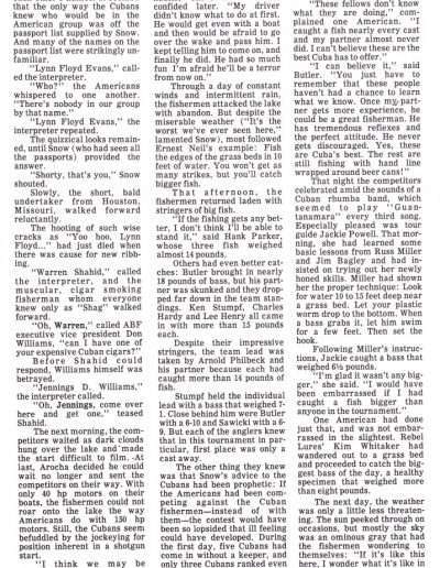 The Cuban Connection by John Scott. Mar/Apr 1978 issue of American Bass Fisherman. Page 11 of 13.