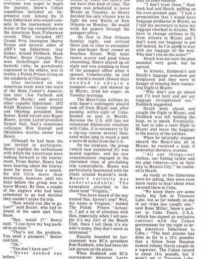 The Cuban Connection by John Scott. Mar/Apr 1978 issue of American Bass Fisherman. Page 3 of 13.