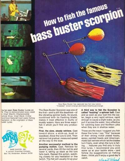 1977 Bass Buster Ad found in Bassmaster Magazine.
