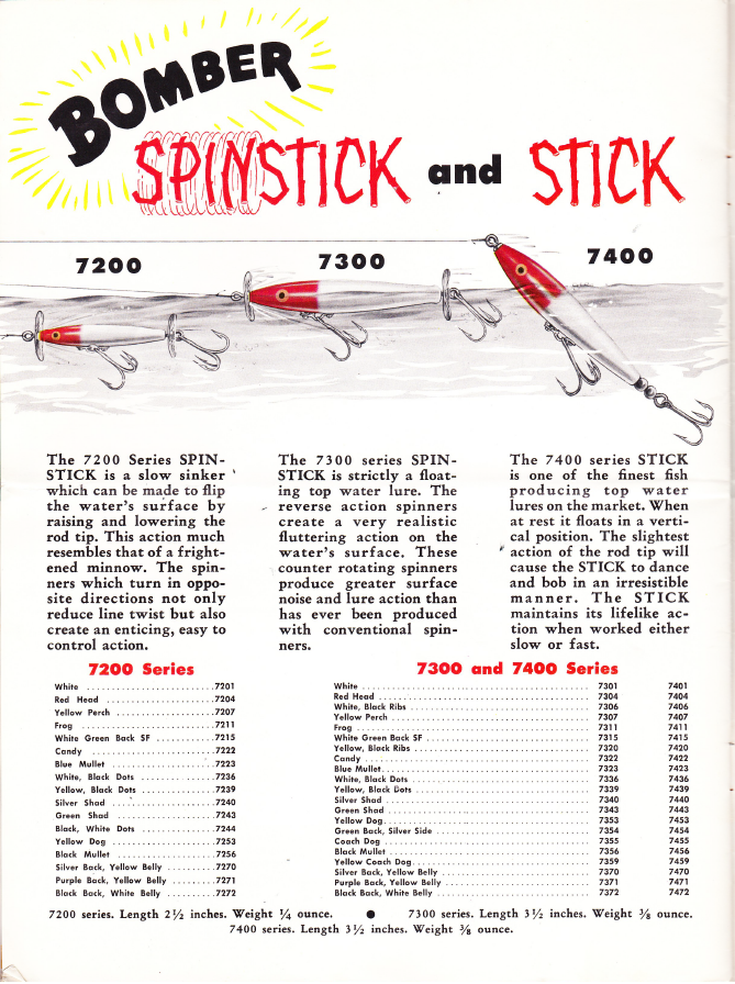Bomber Baits 1971 Catalog Bass Fishing Archives Bass Tackle Catalogs