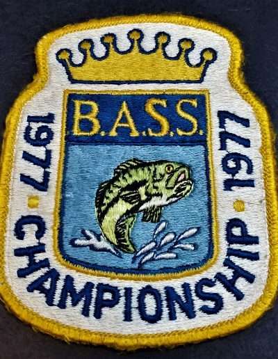 1977 BASS Champs, Percy Priest, TN, April 13-15. Contender Patch. Photo Jeff Haines.