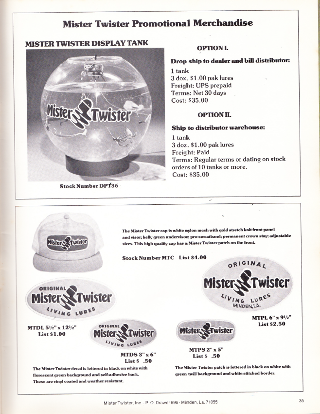 Mister Twister 1977 Catalog Bass Fishing Archives