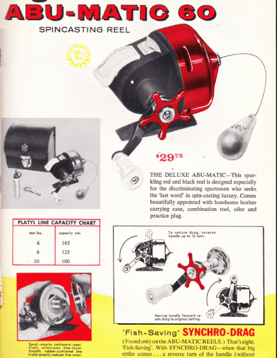 Matériel de pêche Garcia 1966 annuel et catalogue