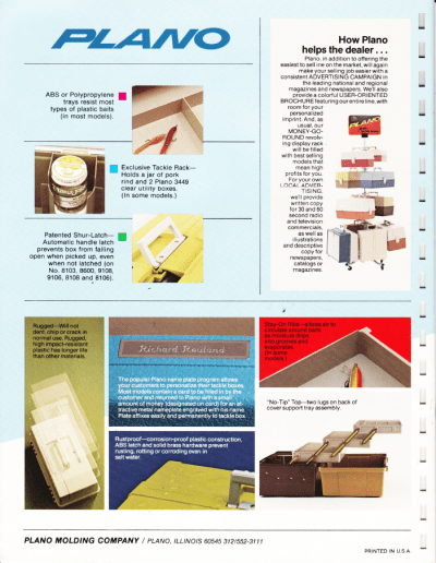 1980 Plano Catalog Back Cover