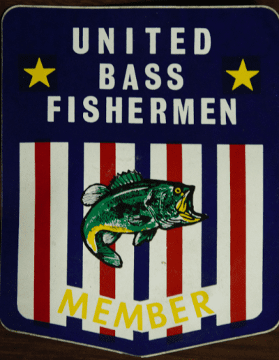 United Bass Fisherman Sticker. Photo Terry Battisti.