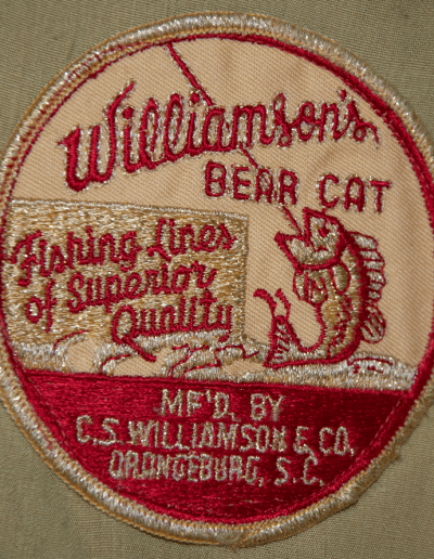Williamson's Bear Cat Fishing Line patch. Photo Terry Battisti.