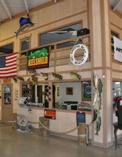 2014 Greene Boat and Motor Center Office area. Photo Terry Battisti.