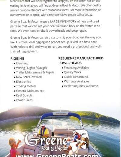 2014 Greene Boat and Motor Flyer.