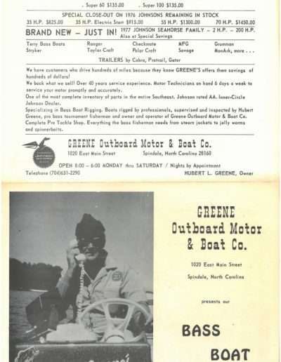 1976 Greene Boat and Motor Bass Boat Bonanza