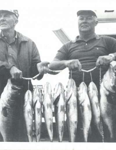 1971 Otto and Hubert Greene with a nice string of fish.