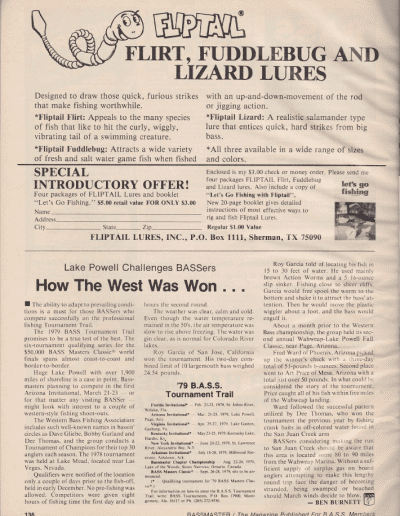 1979 Lake Powel Pre-Report. March-April 1979 Bassmaster Magazine.