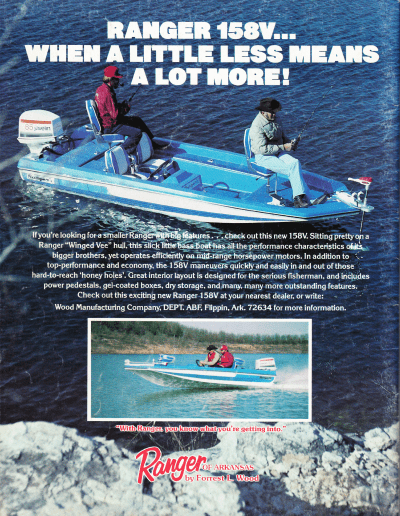July August 1978 American Bass Fisherman Back Cover