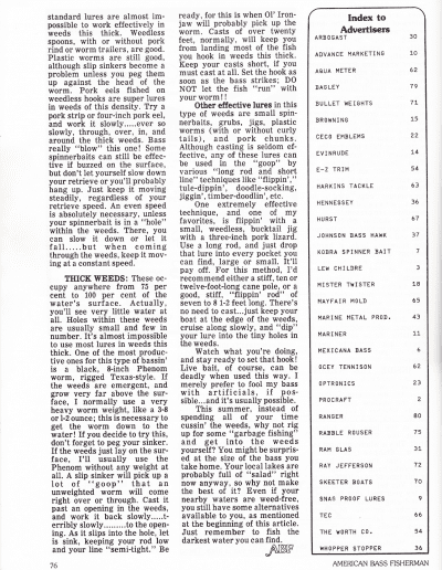 July August 1978 American Bass Fisherman Page 76