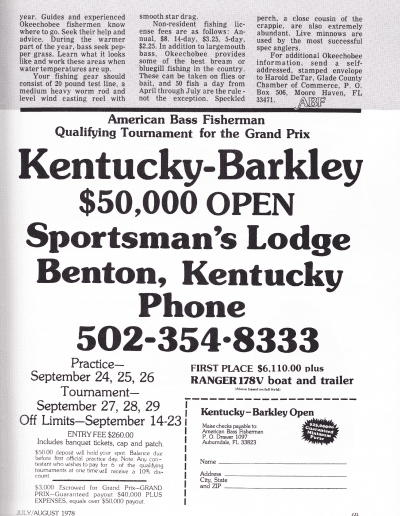 July August 1978 American Bass Fisherman Page 69