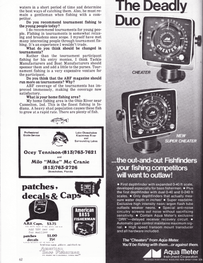 July August 1978 American Bass Fisherman Page 62