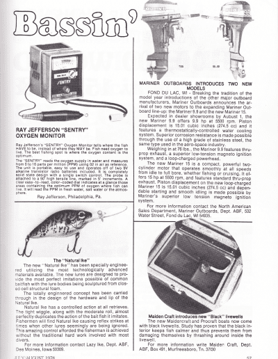 July August 1978 American Bass Fisherman Page 57