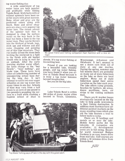 July August 1978 American Bass Fisherman Page 45