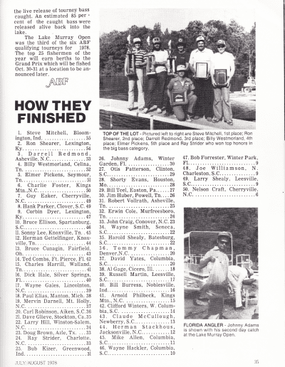 July August 1978 American Bass Fisherman Page 35