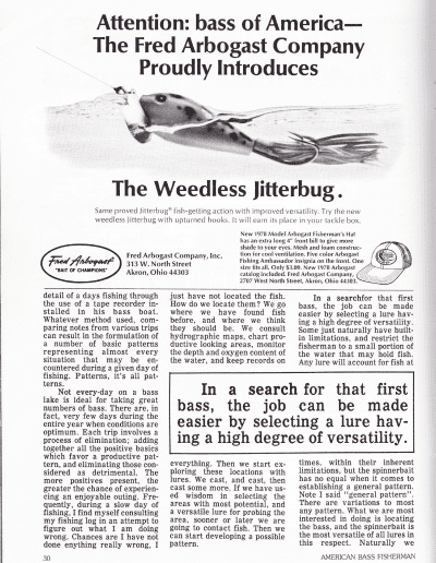 July August 1978 American Bass Fisherman Page 30