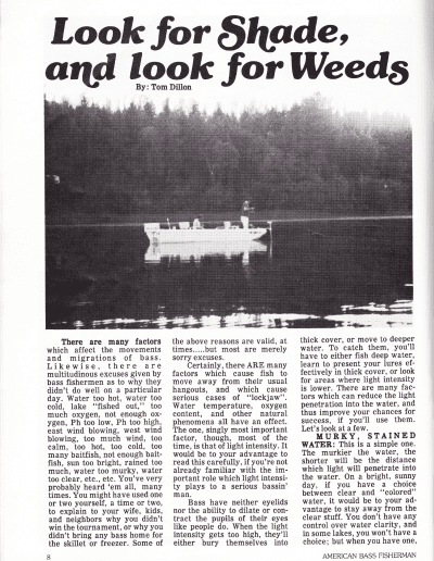 July August 1978 American Bass Fisherman Page 8