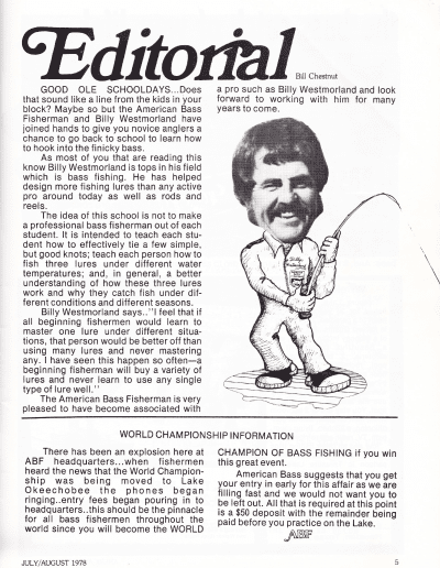 July August 1978 American Bass Fisherman Page 5