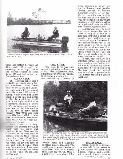 July August 1978 American Bass Fisherman Page 13