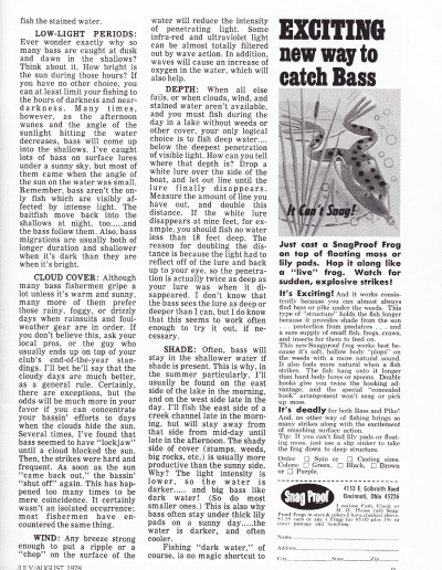 July August 1978 American Bass Fisherman Page 9