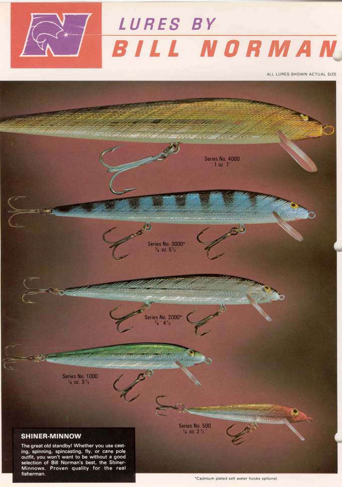 Norman Lures 1970/71 Catalog Bass Fishing Archives Bass Tackle Catalogs