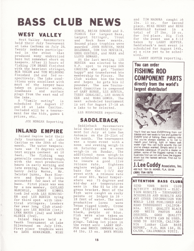 California Lunker Club August 1974 Page 15