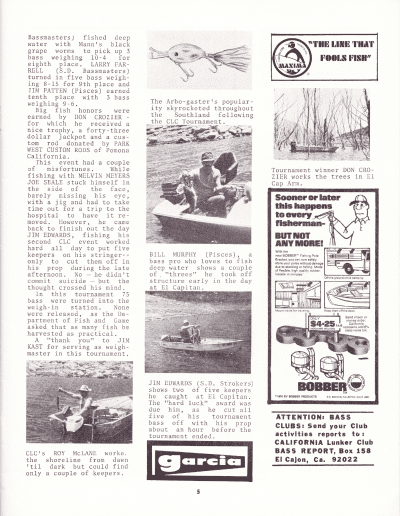 California Lunker Club August 1974 Page 5