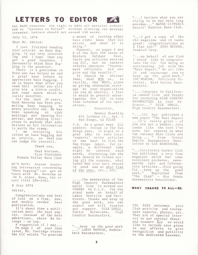 California Lunker Club August 1974 Page 3