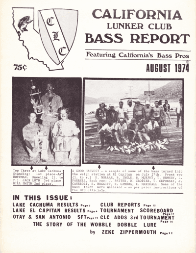 California Lunker Club August 1974 Cover