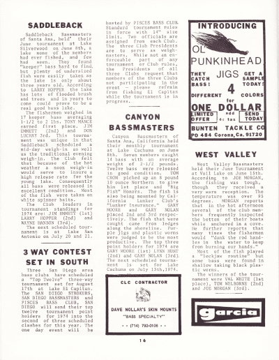 California Lunker Club 3 July 1974 Page 16