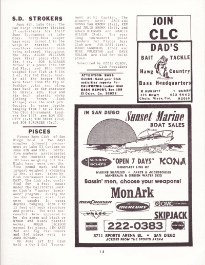 California Lunker Club 3 July 1974 Page 15