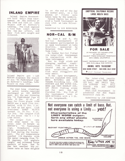 California Lunker Club 3 July 1974 Page 13