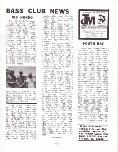 California Lunker Club 3 July 1974 Page 11