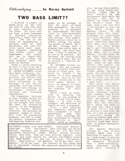 California Lunker Club 3 July 1974 Page 2