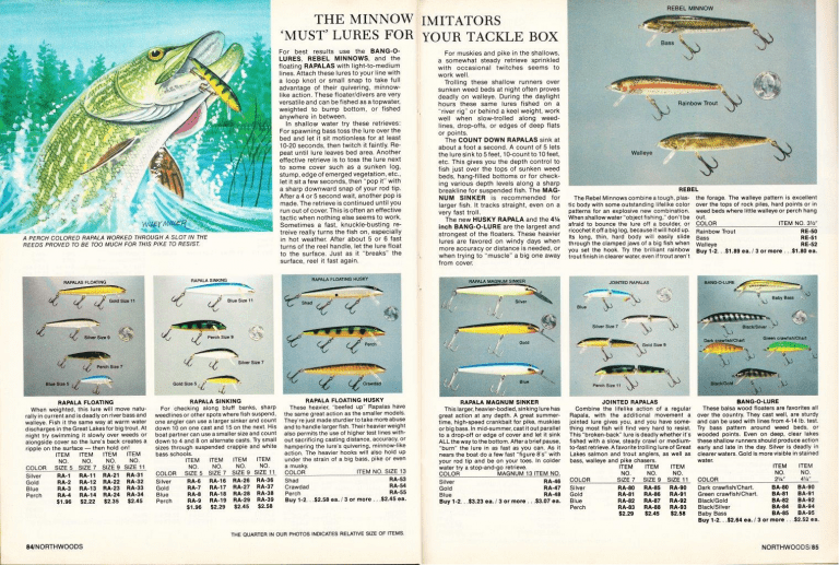 Northwoods Catalog 1979 Bass Fishing Archives Bass Tackle Catalogs