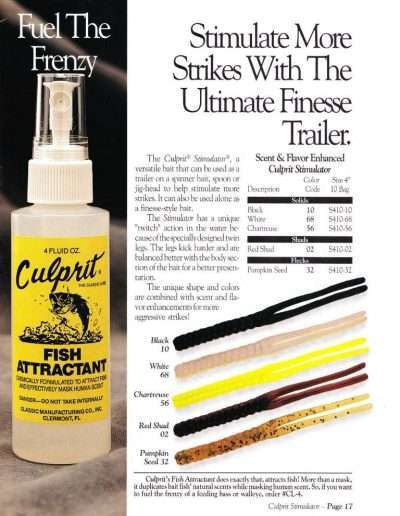 Culprit Tutorial Culprit 1991-92 - Bass Fishing Archives Bass Tackle Catalogs