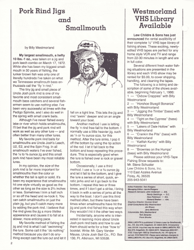 Smallmouth Magazine Volume 2 Number 3 Page 2