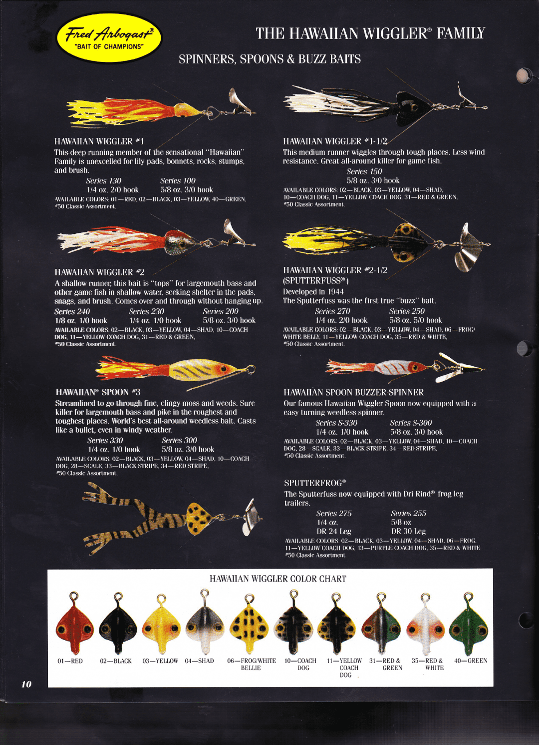 Fred Arbogast 1992 Catalog Bass Fishing Archives Bass Tackle Catalogs