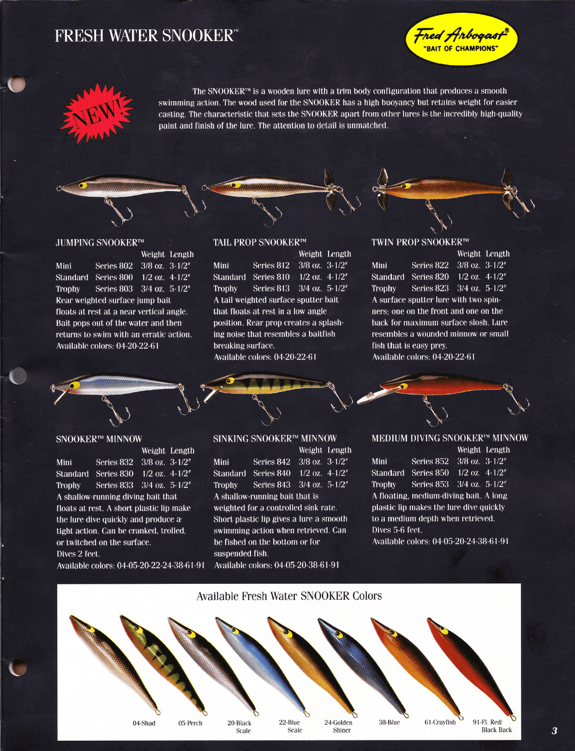 Fred Arbogast 1992 Catalog Bass Fishing Archives Bass Tackle Catalogs