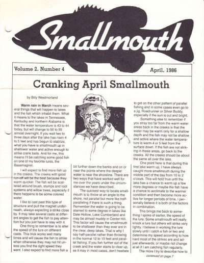 Smallmouth Magazine Volume 2 Issue 4 Cover