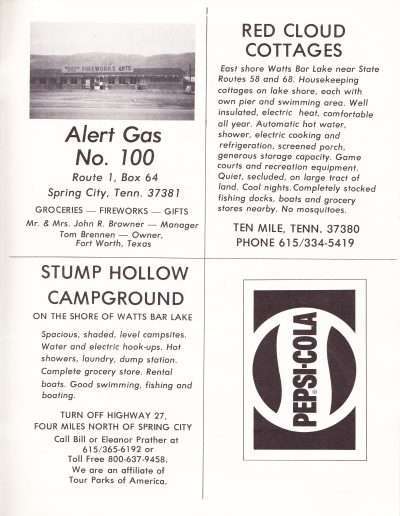 1973 Watts Bar All-American BASS Tournament Recreation Association Program Page 40