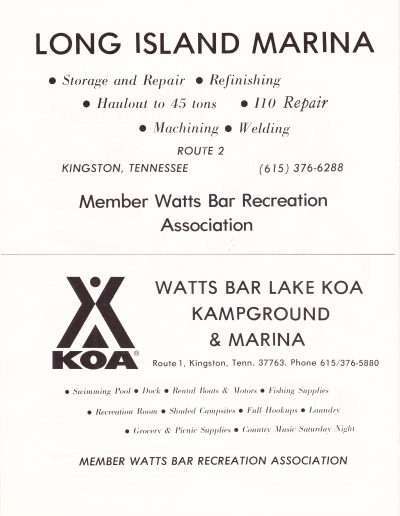 1973 Watts Bar All-American BASS Tournament Recreation Association Program Page 31