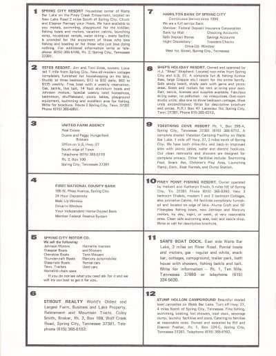 1973 Watts Bar All-American BASS Tournament Recreation Association Program Page 23